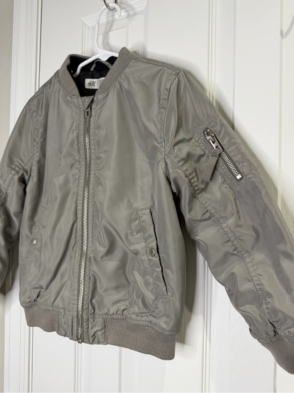 H&M Kids Sage Green Bomber Jacket 5-6Y